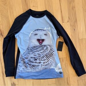 Armada Ski🎿 Women's Blue Snowy Owl Raglan Long Sleeve Top Large